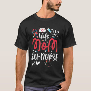Ehefrau Mama Icu Krankenschwester Muttertag Kranke T-Shirt