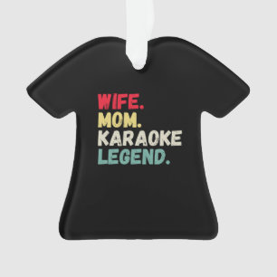 Ehefrau Mama Karaoke-Legende singt vintage Weihnac Ornament