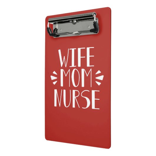 Ehefrau-Mama-Krankenschwester-Grafik Mini Klemmbrett (Gewinkelt2)