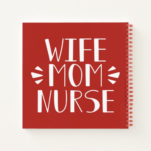 Ehefrau Mama Krankenschwester Grafik Notizblock (Rückseite)
