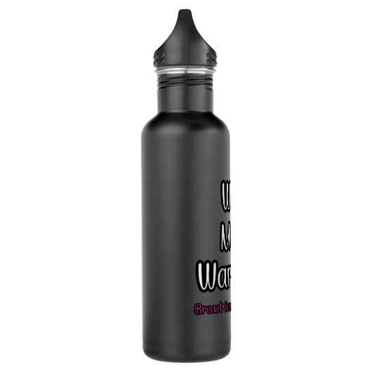 Ehefrau Mama Krieger...Brustkrebs Edelstahlflasche (Links)