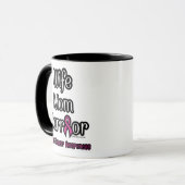 Ehefrau Mama Krieger...Brustkrebs Tasse (Vorderseite Links)