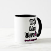 Ehefrau Mama Krieger...Brustkrebs Tasse (VorderseiteRechts)