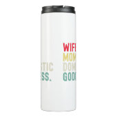 Ehefrau Mama Küchengöttin lustig akkurate Retro Thermosbecher (Rückseite)