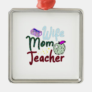 Ehefrau Mama Lehrer Ornament Aus Metall
