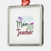 Ehefrau Mama Lehrer Ornament Aus Metall (Links)