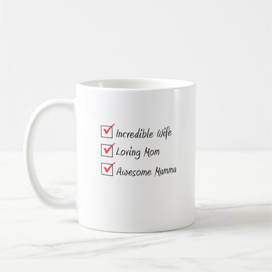 Ehefrau Mama Mummu Finnin Kaffeetasse (Links)