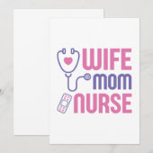 Ehefrau Mama Nurse Dankeskarte (Vorne/Hinten)