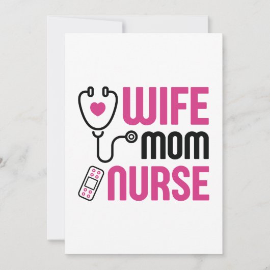 Ehefrau Mama Nurse Dankeskarte (Vorderseite)