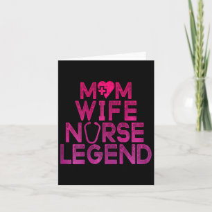 Ehefrau Mama Nurse Legend Womens Rn Lpn Mütter Tag Karte