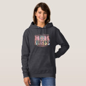 Ehefrau Mama Nurse Retro Leopard Drucktypografie Hoodie (Vorne ganz)