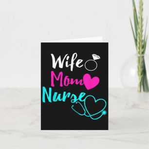 Ehefrau Mama Nurse Womens Rn LPN Mütter Tagesgesch Karte