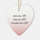 Ehefrau Mama Oma Est etablierte Geschenke für Oma Keramik Ornament (Links)