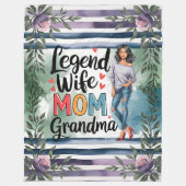 Ehefrau Mama Oma Flora Grandma Fleecedecke (Vorderseite)
