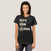 Ehefrau Mama Oma Personalisiert Est. Years Groovy T-Shirt (Vorne ganz)