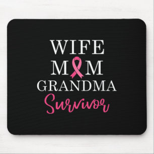 Ehefrau Mama Oma Survivor Brustkrebs Bewusstsein Mousepad