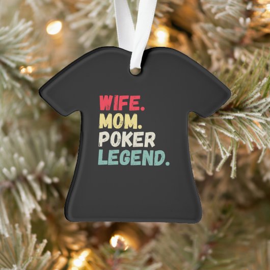 Ehefrau Mama Poker Legende Karten halten sie Vinta Ornament (Baum)
