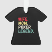 Ehefrau Mama Poker Legende Karten halten sie Vinta Ornament (Vorderseite)