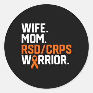 Ehefrau Mama Rsd Crps Krieger Bewusstsein wird gut Runder Aufkleber