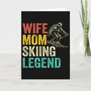 Ehefrau Mama Skilegende Vintage Muttertag Lustig Karte