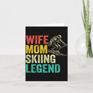 Ehefrau Mama Skilegende vintage Muttertag lustig Karte