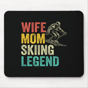 Ehefrau Mama Skilegende Vintage Muttertag Lustig Mousepad