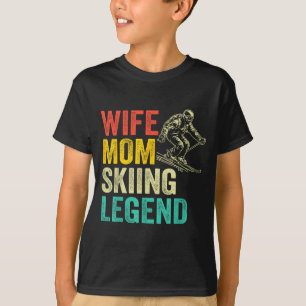 Ehefrau Mama Skilegende vintage Muttertag lustig T-Shirt