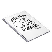 Ehefrau Mama Sozialarbeiter Notizblock (Rechte Seite)