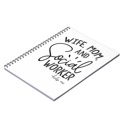 Ehefrau Mama Sozialarbeiter Notizblock (Linke Seite)