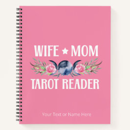 Ehefrau Mama Tarot Reader Blume Moon Antlers Boho Notizblock