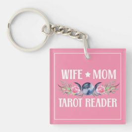 Ehefrau Mama Tarot Reader Blume Moon Antlers Boho  Schlüsselanhänger