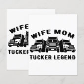 Ehefrau Mama Trucker Legend Quotes (Vorne/Hinten)