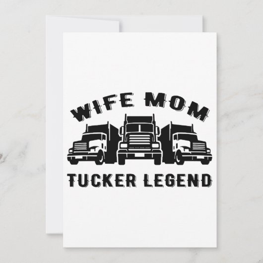 Ehefrau Mama Trucker Legend Quotes Einladung (Vorderseite)