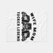 Ehefrau Mama Trucker Legend Quotes Fleecedecke (Vorderseite (Horizontal))