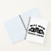 Ehefrau Mama Trucker Legend Quotes Notizblock (Innenseite)