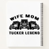 Ehefrau Mama Trucker Legend Quotes Notizblock (Rückseite)