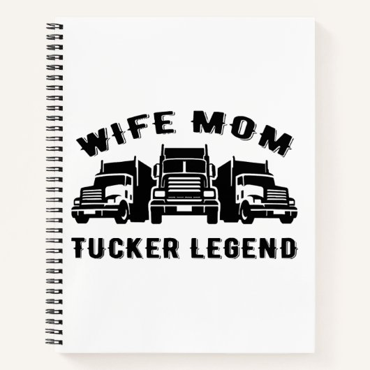 Ehefrau Mama Trucker Legend Quotes Notizblock (Vorderseite)