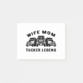 Ehefrau Mama Trucker Legend Quotes Post-it Klebezettel (Vorderseite)