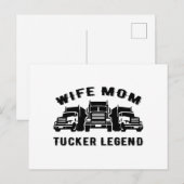 Ehefrau Mama Trucker Legend Quotes Postkarte (Vorne/Hinten)