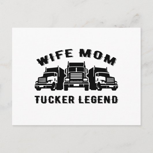 Ehefrau Mama Trucker Legend Quotes Postkarte (Vorderseite)