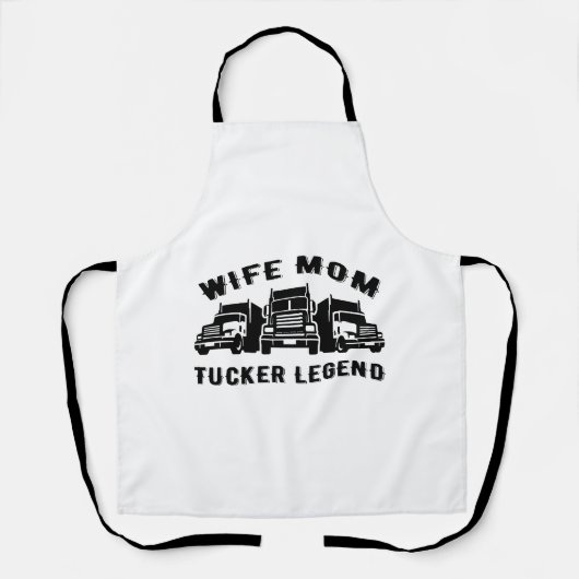 Ehefrau Mama Trucker Legend Quotes Schürze (Vorderseite)