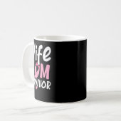 Ehefrau Mama Überlebende Proud Supporter Brust Ca Kaffeetasse (Vorderseite Links)