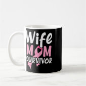 Ehefrau Mama Überlebende Proud Supporter Brust Ca Kaffeetasse (Links)