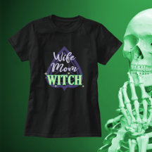 Ehefrau Mama Witch Funny Lila Green Halloween Zita