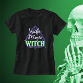 Ehefrau Mama Witch Funny Lila Green Halloween Zita T-Shirt