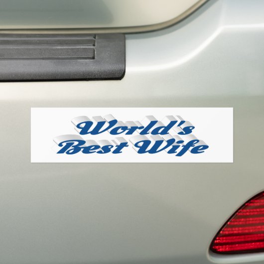 Ehefrau mit blauem Autoaufkleber (Auf Auto)