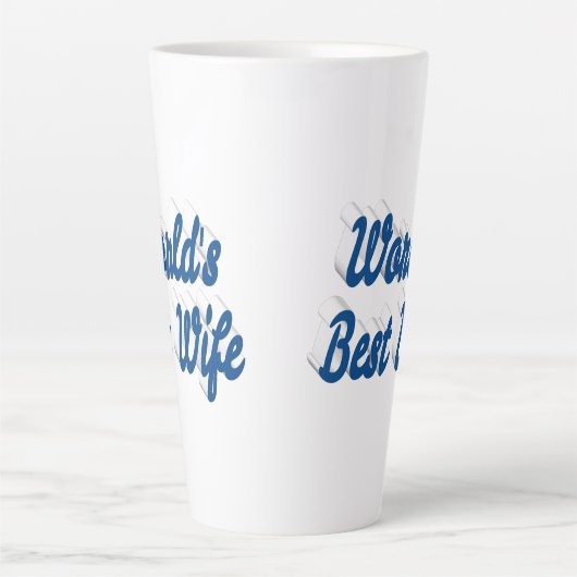 Ehefrau mit blauem Text Milchtasse (Vorderseite)