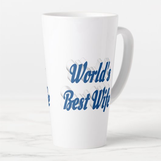 Ehefrau mit blauem Text Milchtasse (Rechte Ecke)