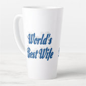 Ehefrau mit blauem Text Milchtasse (Linke Ecke)