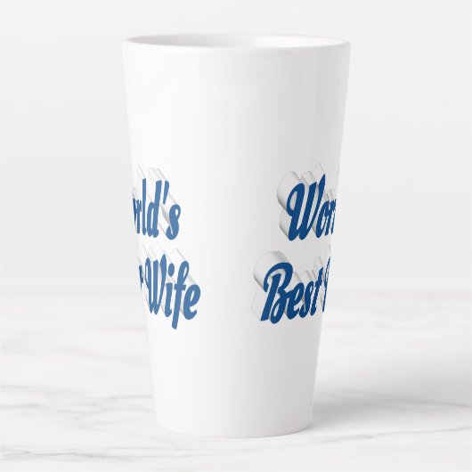 Ehefrau mit blauem Text Milchtasse (Vorderseite)